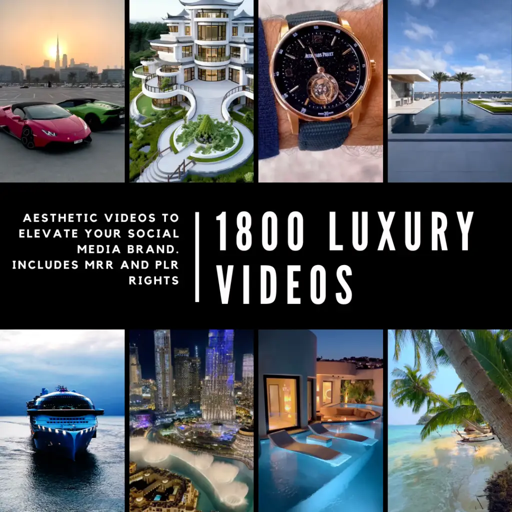 1800 Luxury Aesthetic Video bundle black